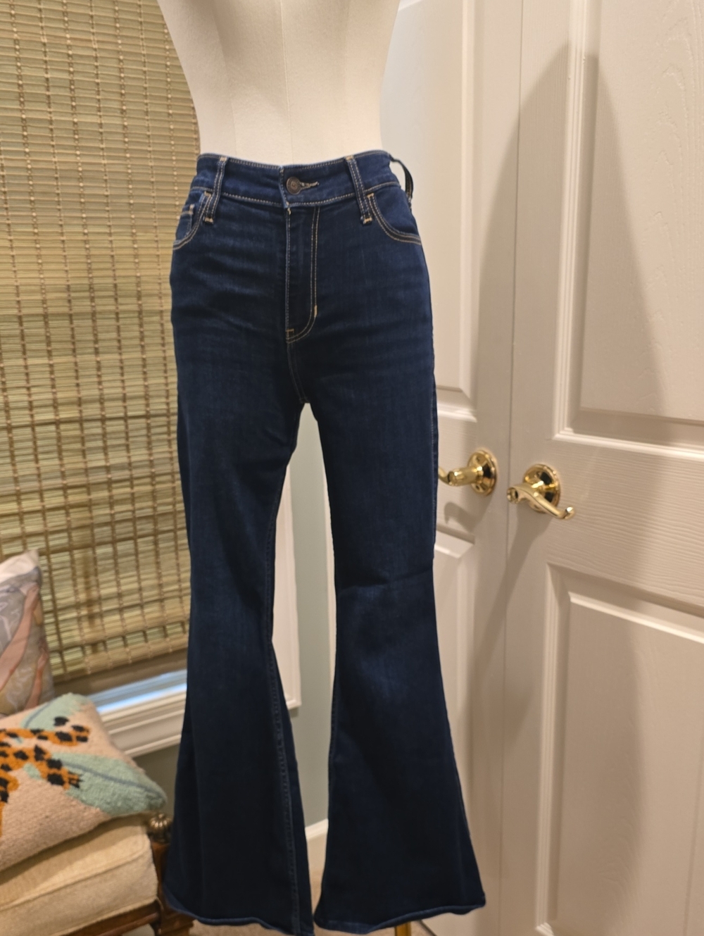 Hollister Dark Blue Flare Jeans for Women